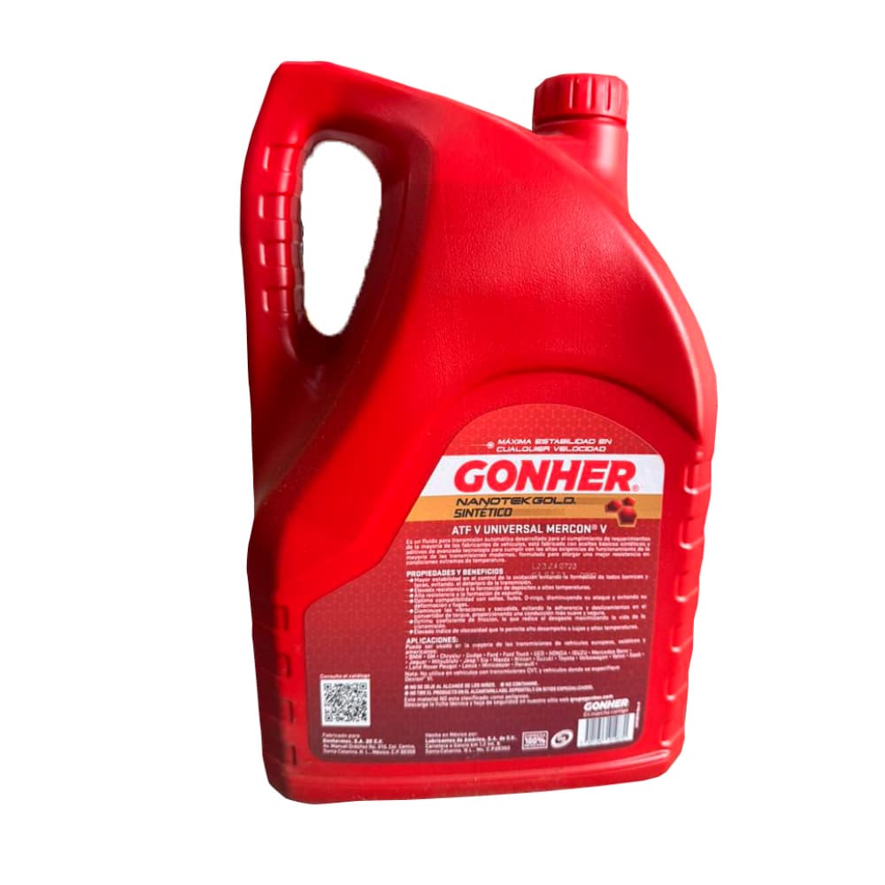 Aceite sintético para transmisión automática Gonher ATF Mercon V CJ (5 L) - Miniatura 2