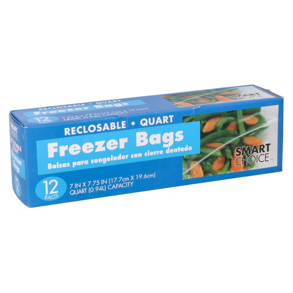 Bolsa plástica para congelador con cierre dentado Smart Choice (12 U) - Imagen 1