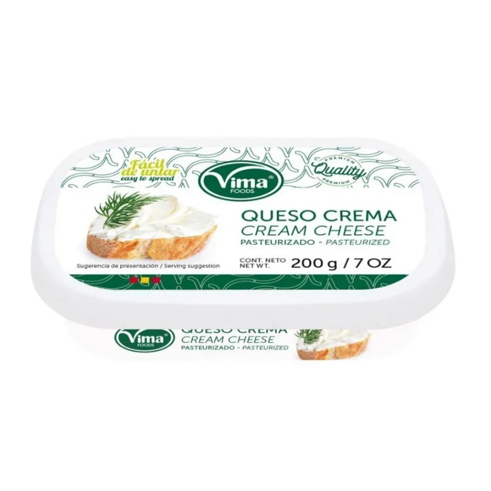 Queso crema pasteurizado Vima Foods (200 g / 7 oz) - Imagen 1