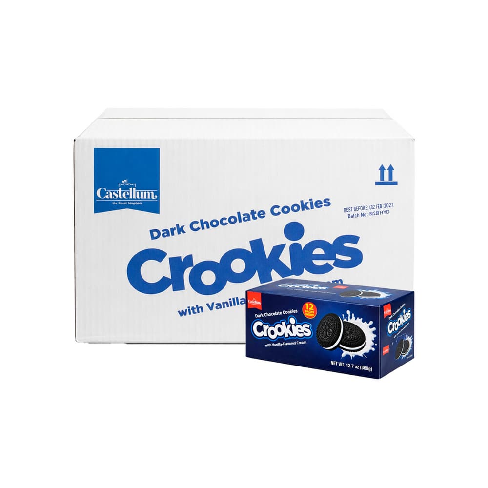 Galletas de chocolate oscuro con crema de vainilla Castellum (12 x 360 g / 12.7 oz) - Miniatura 1