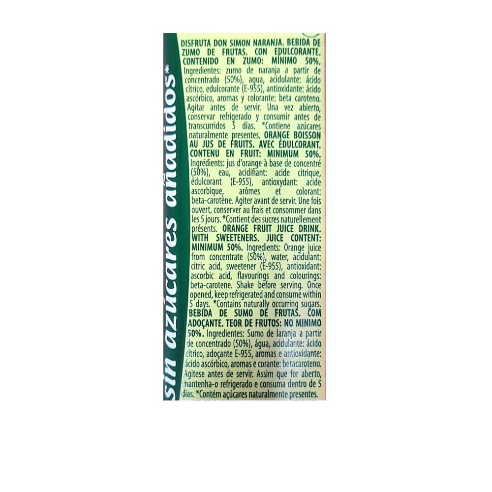 Jugo de naranja Don Simon (6 x 200 ml) - Miniatura 3