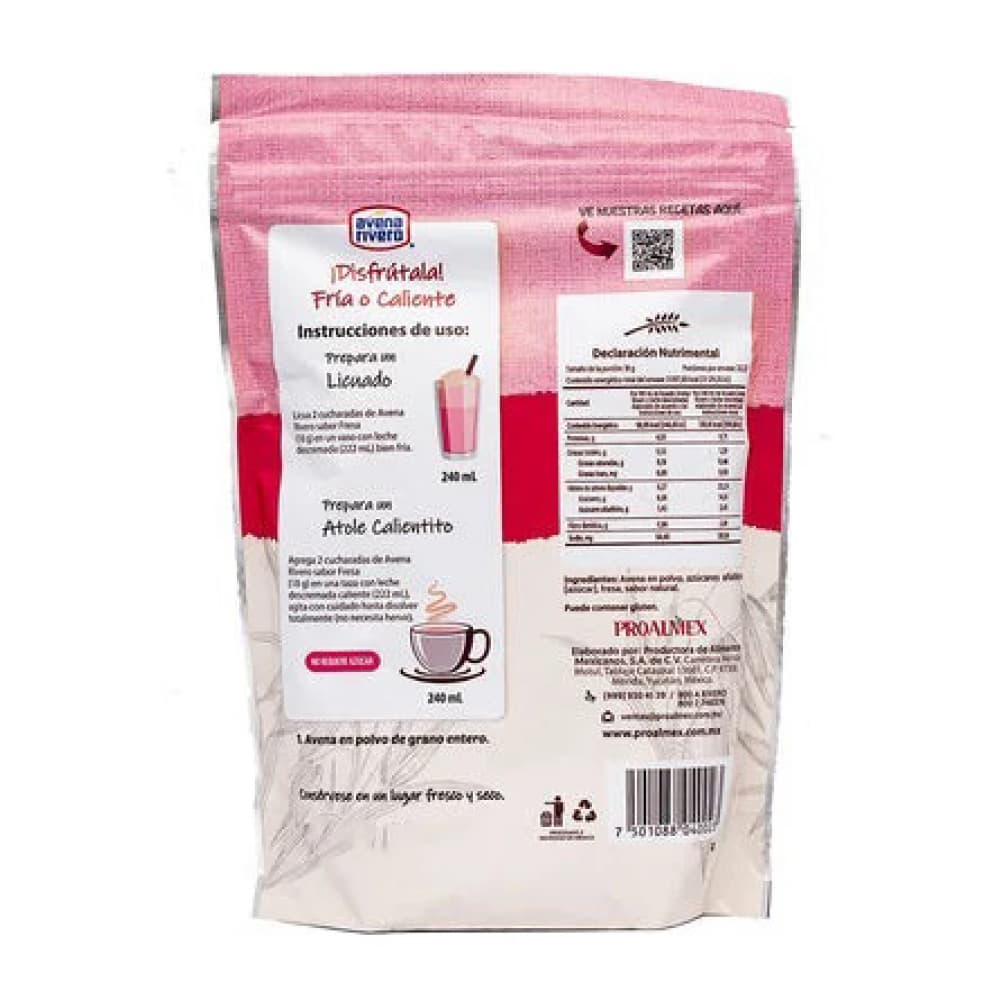 Avena en polvo sabor fresa Avena Rivero (400 g / 14.11 oz) - Miniatura 2