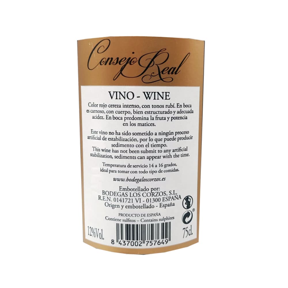 Vino tinto Consejo Real (750 ml) - Miniatura 3