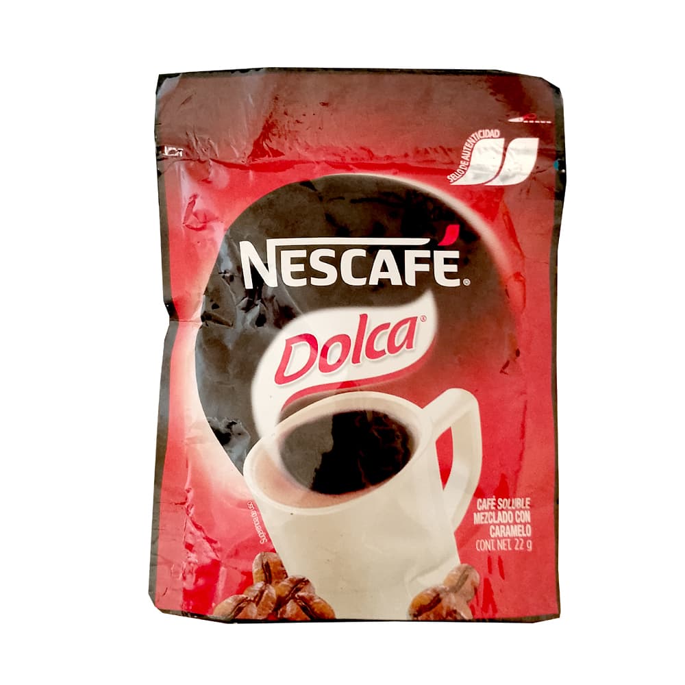 Café soluble mezclado con caramelo Dolca Nescafé (22 g) - Imagen 1