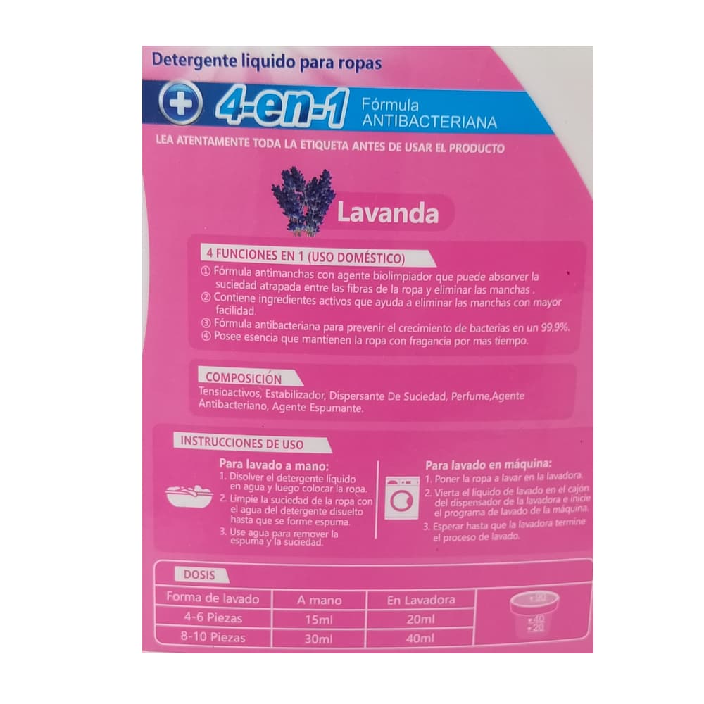 Detergente líquido para ropa 4-en-1 Total Care (1 L) - Miniatura 4