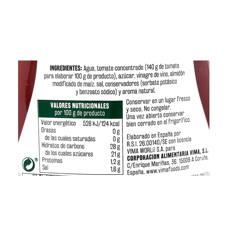 Ketchup Vima Foods (320 g / 11.28 oz) - Miniatura 2