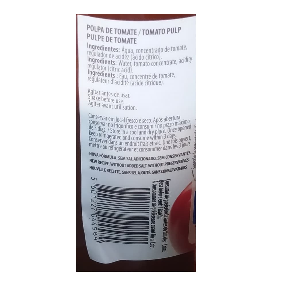 Pulpa de tomate Amanhecer (500 g / 1.1 lb) - Miniatura 2