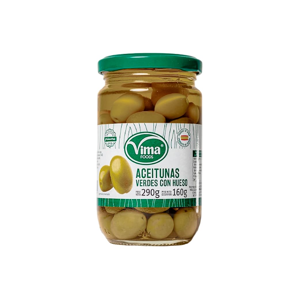 Aceitunas verdes con hueso Vima Foods (290 g / 10.23 oz) - Imagen 1