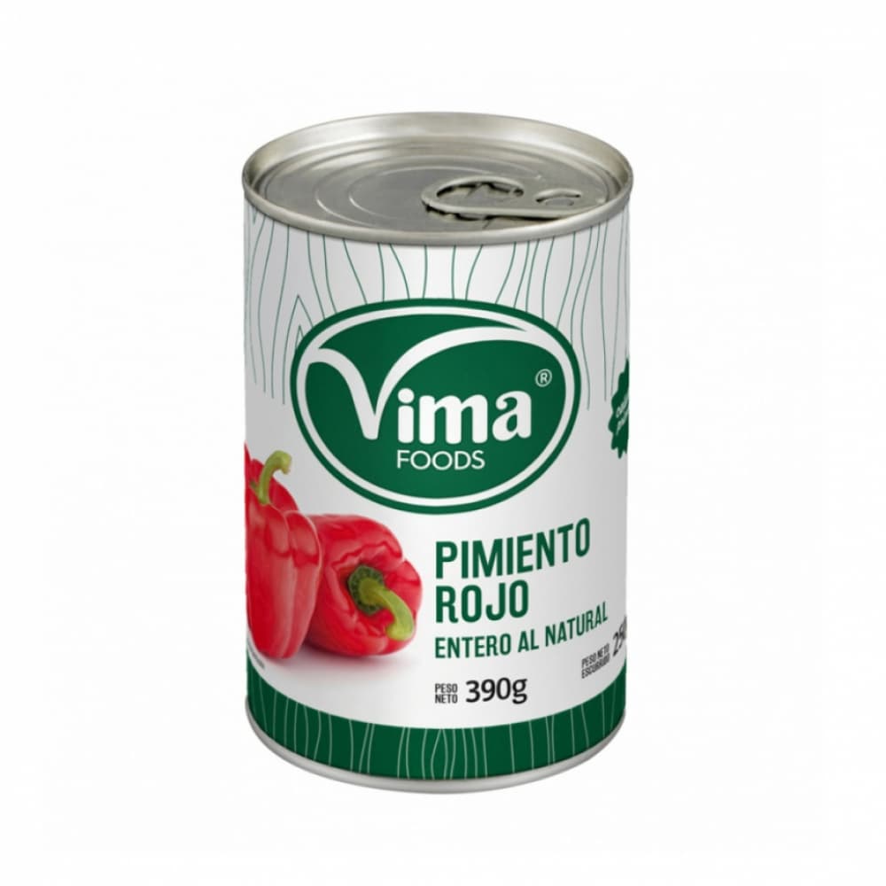 Pimiento rojo entero natural Vima Foods (390 g / 13.75 oz) - Imagen 1