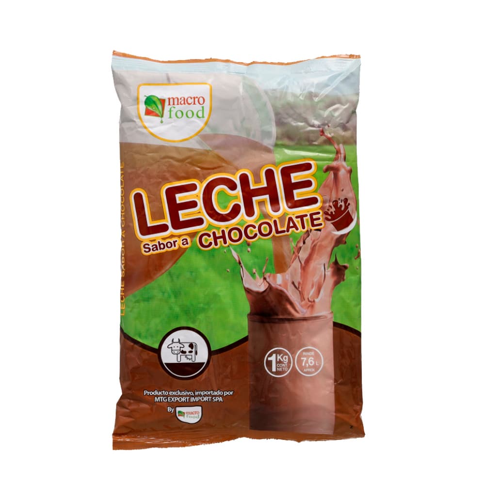 Leche sabor a chocolate Macro Food (1 kg / 2.2 lb) - Imagen 1