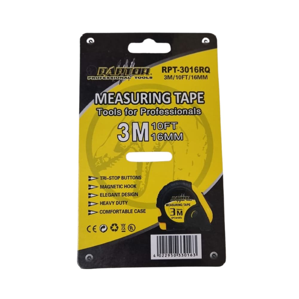 Cinta métrica - 3 m x 16 mm - Profesional Tools Raptor - Miniatura 3
