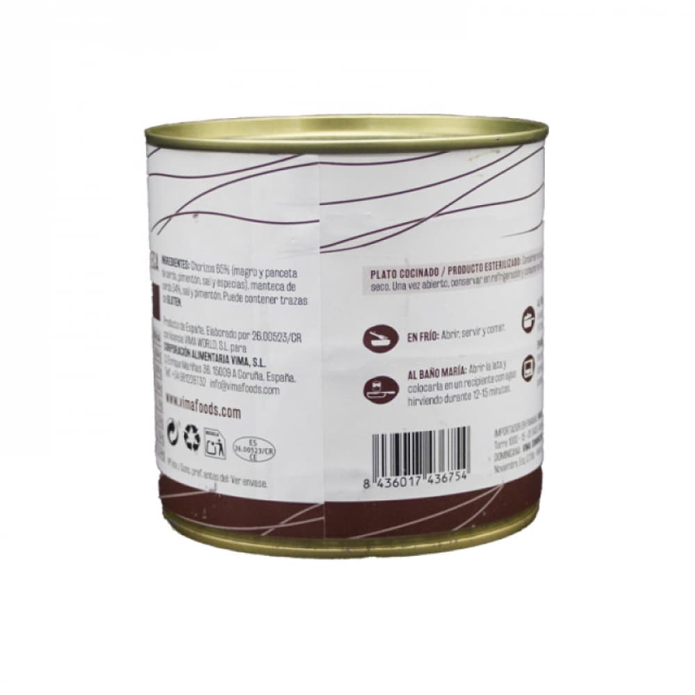 Chorizos en manteca Vima Foods (640 g / 1.41 lb) - Miniatura 2