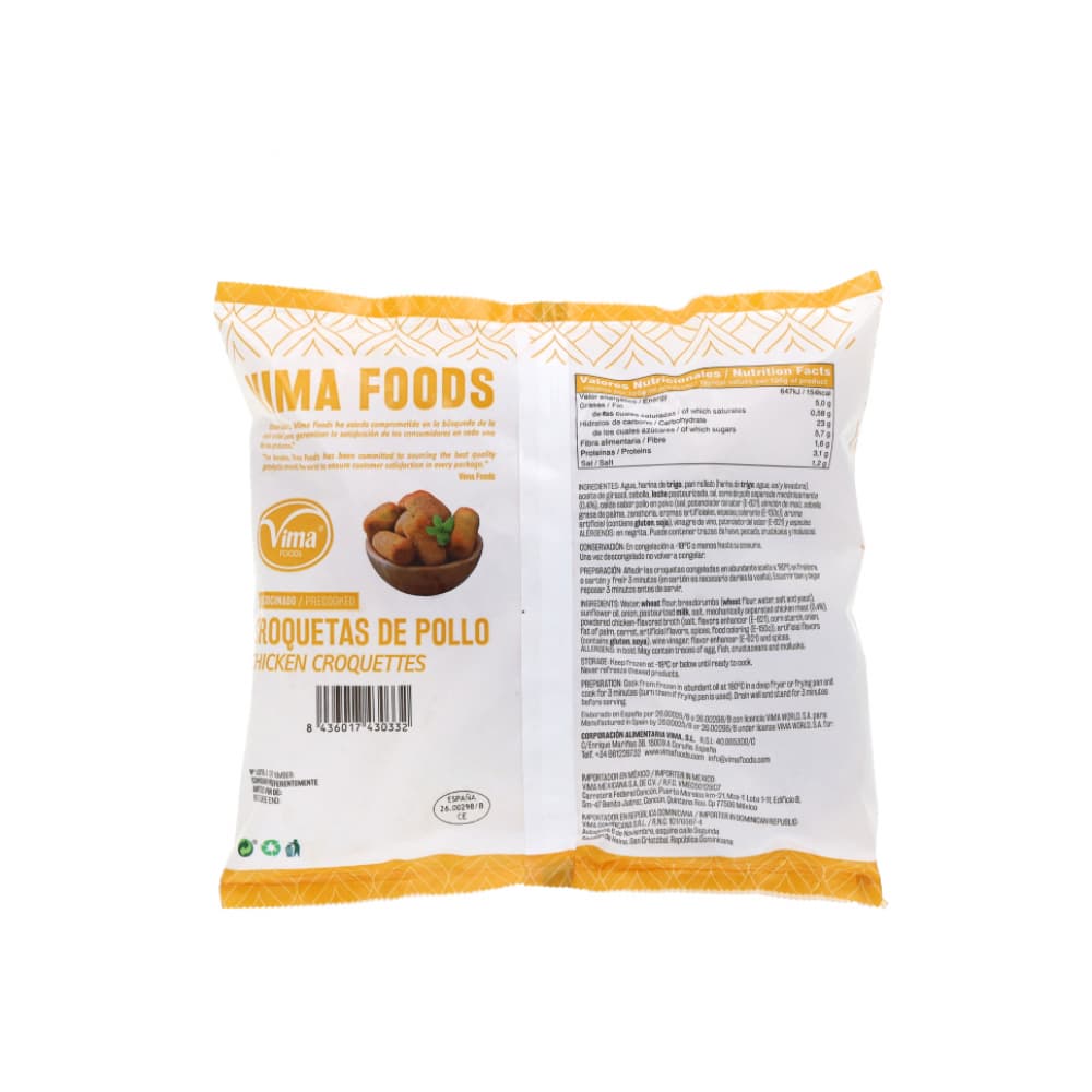 Croquetas de pollo congeladas Vima Foods (500 g / 1.1 lb) - Miniatura 3