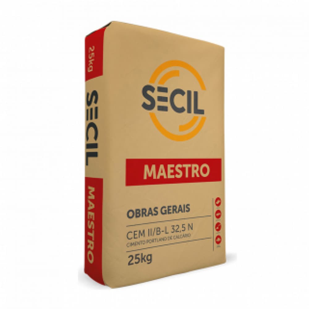 Cemento portland calizo CEM II/B-L 32,5 N Secil Maestro (25 kg / 55.12 lb) - Miniatura 2