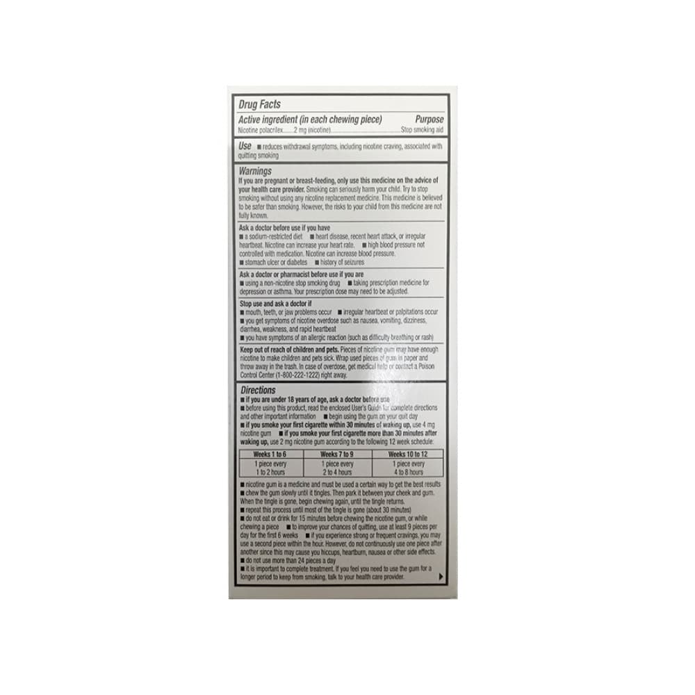 Chicle de nicotina polacrilex, sabor original 2 mg (20 U) - Miniatura 2