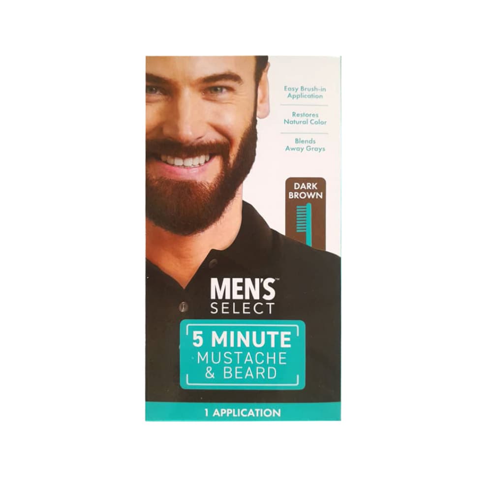 Tinte de bigote y barba para hombres. Color marrón oscuro (15 ml / 0.5 fl. oz) - Imagen 1