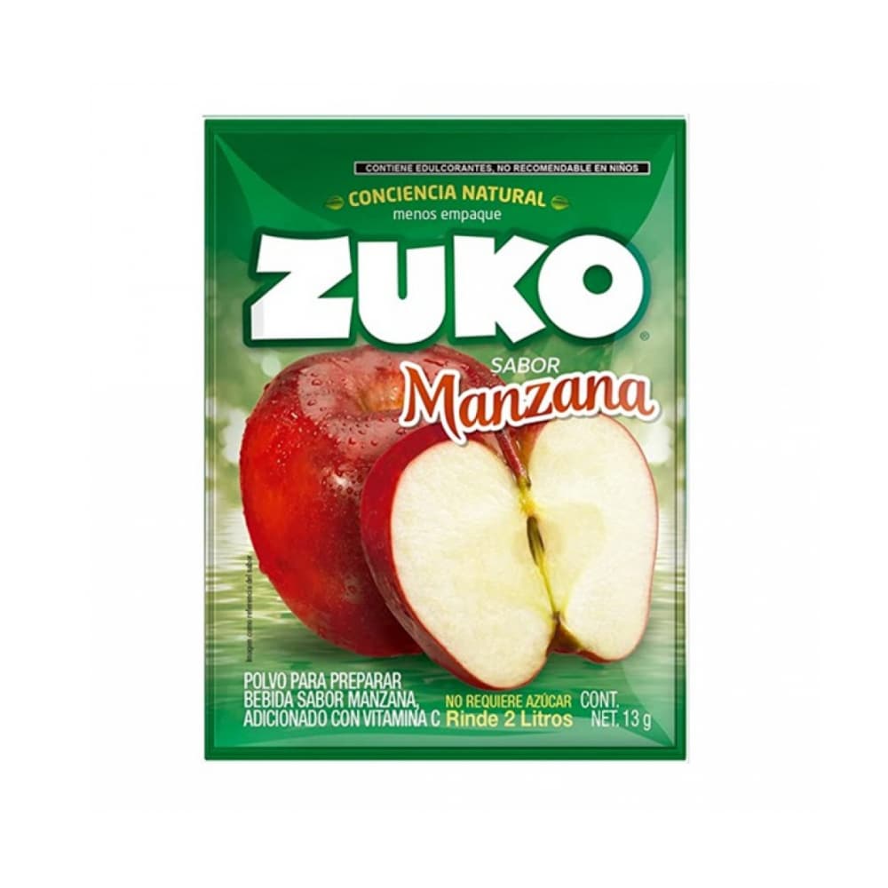 Refresco instantáneo sabor manzana Zuko (13 g) - Imagen 1