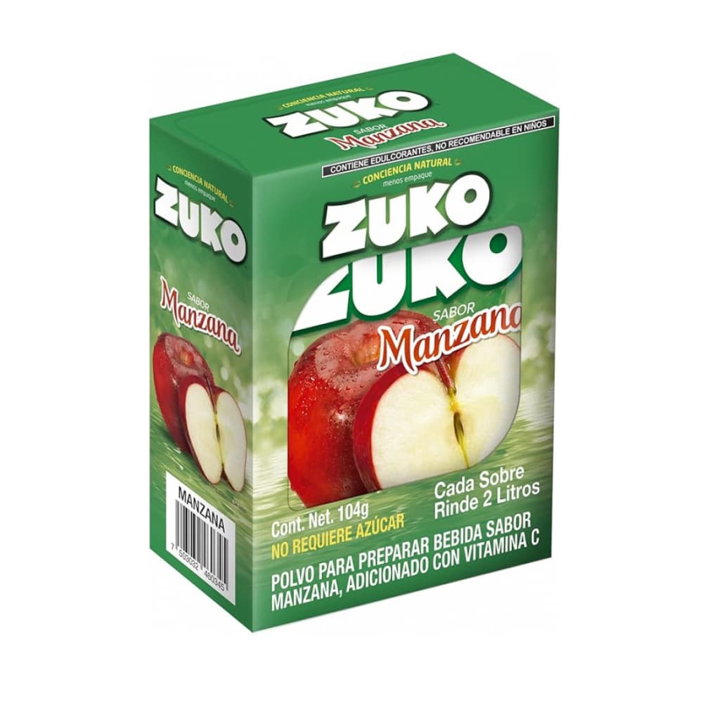 Refresco instantáneo sabor manzana Zuko (104 g / 3.67 oz) - Imagen 1