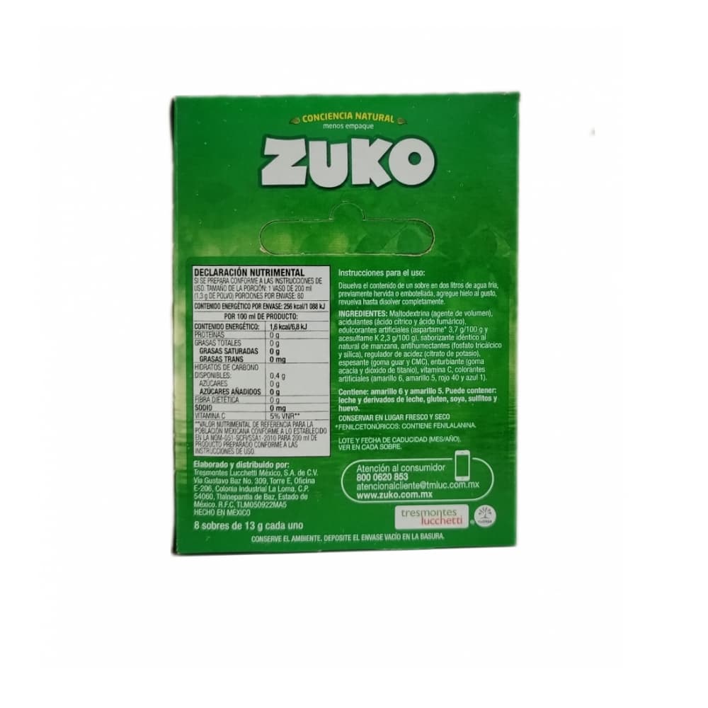 Refresco instantáneo sabor manzana Zuko (104 g / 3.67 oz) - Miniatura 2