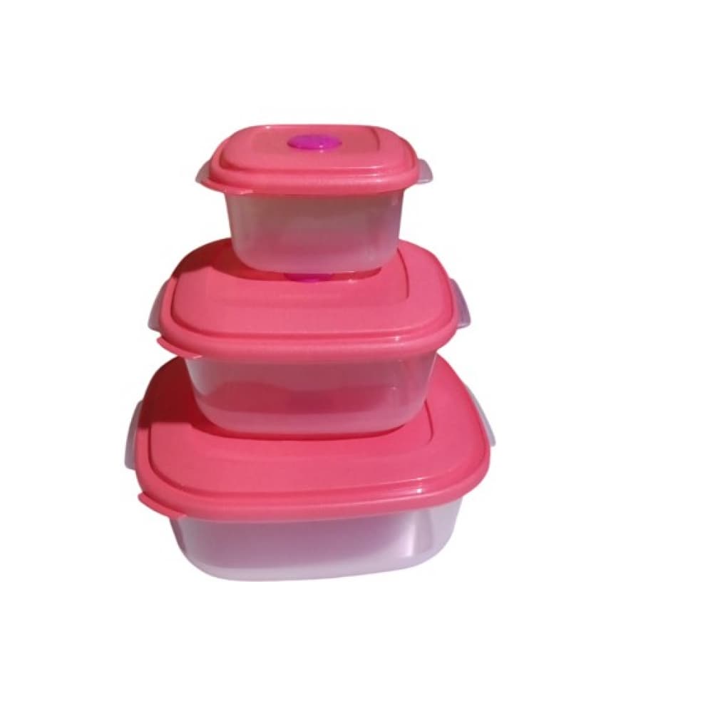 Conjunto 3 contenedores cuadrados bajo plàsticos Sanremo (2,5 L) - Miniatura 3