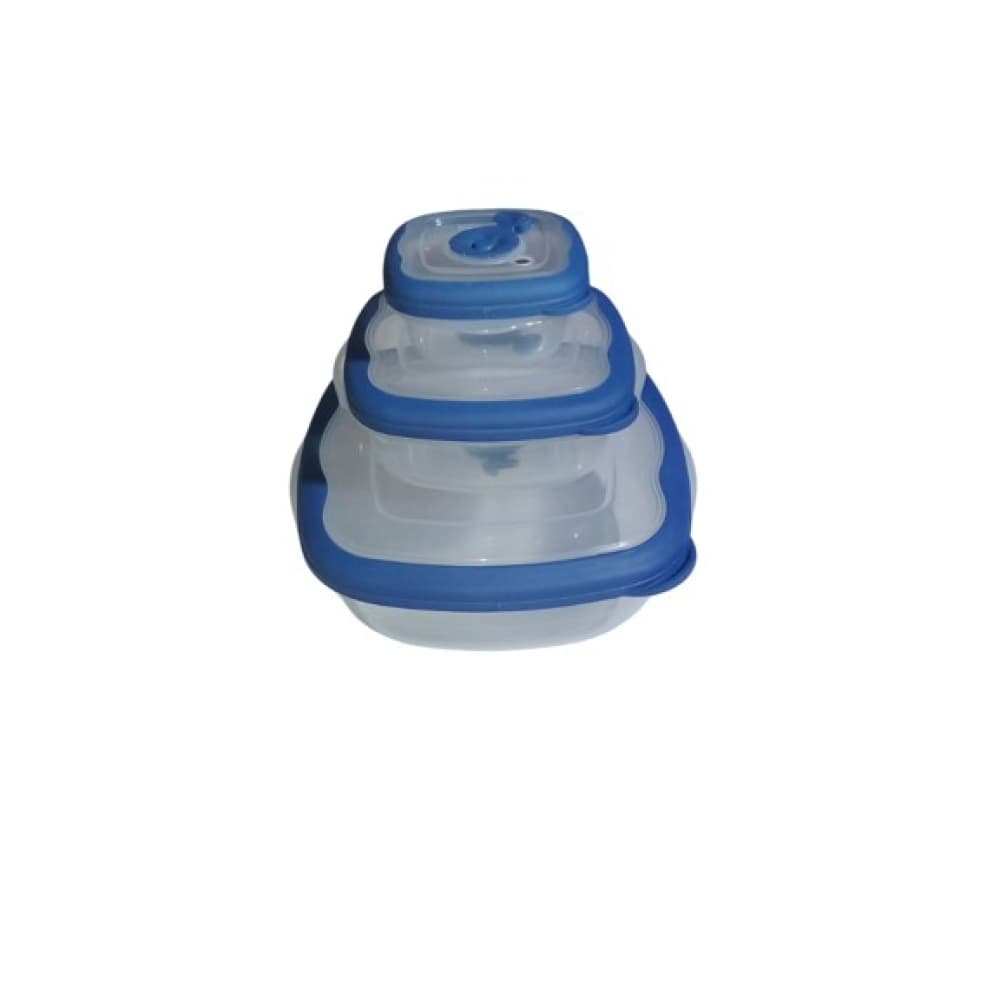 Conjunto de 3 contenedores cuadrados de plástico 712 / 5C Sanremo - Miniatura 3