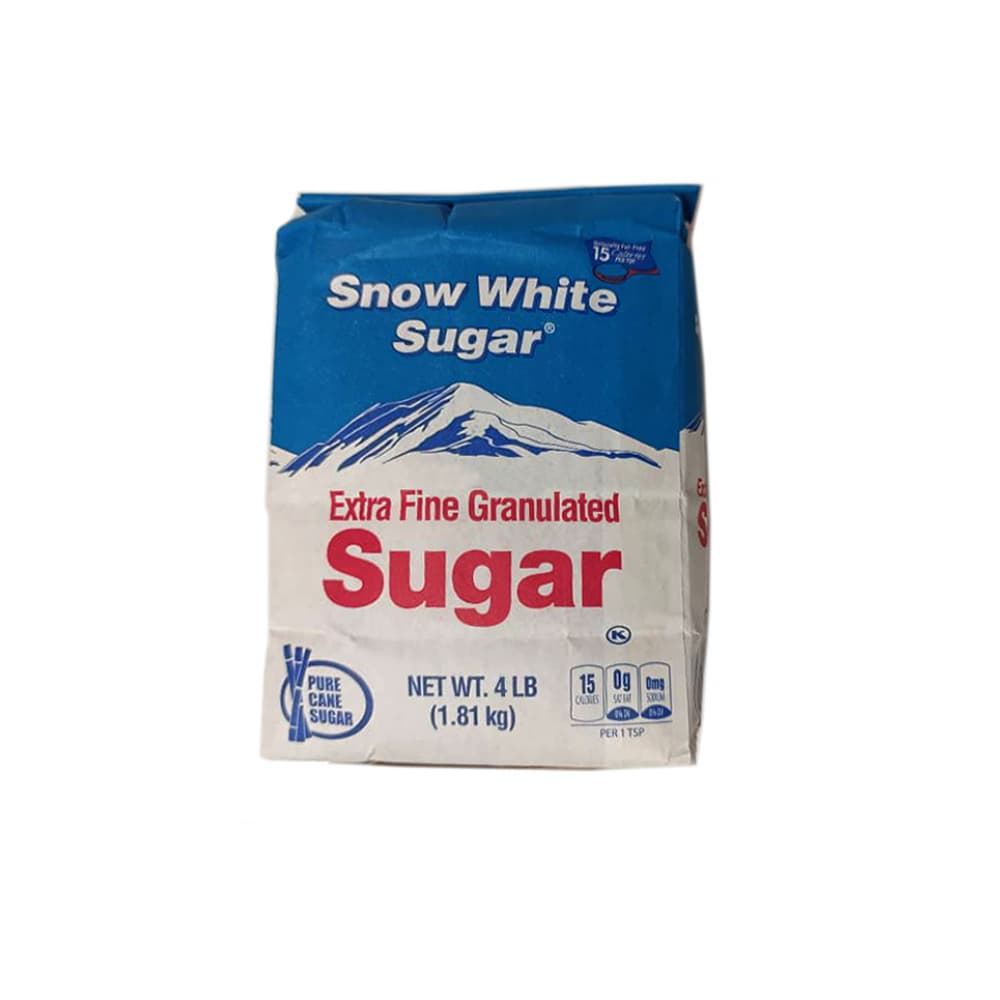 Azúcar blanca granulada extra fina Snow White Sugar (1.81 kg / 4 lb) - Imagen 1