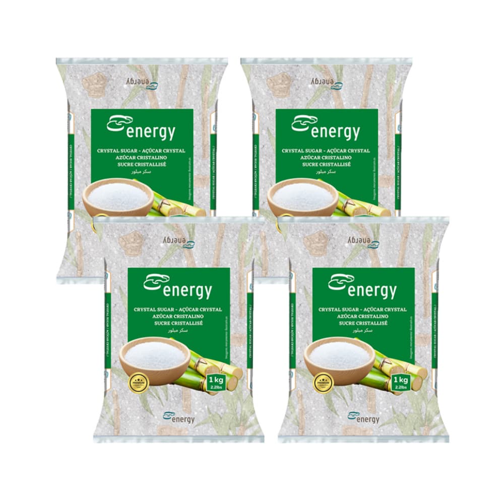Azúcar blanca cristalino Energy (4 x 1 kg / 2.2 lb) - Imagen 1