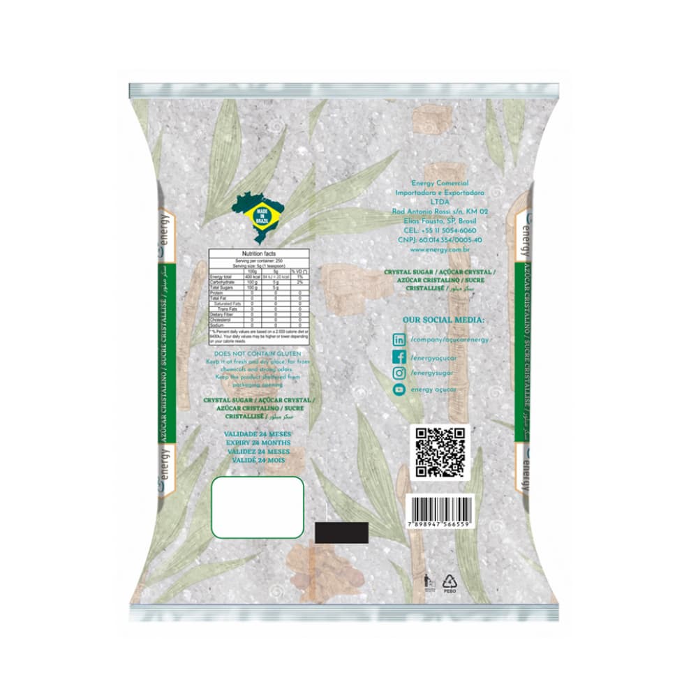 Azúcar blanca cristalino Energy (4 x 1 kg / 2.2 lb) - Miniatura 2