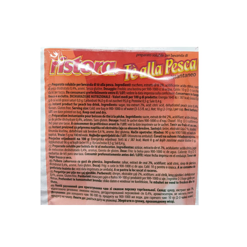 Té instantáneo sabor melocotón Ristora (90 g / 3.17 oz) - Miniatura 3