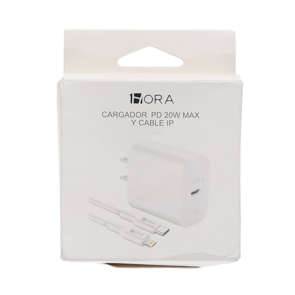 Cargador blanco IP IM 1Hora GAR154 (20 W) - Imagen 1