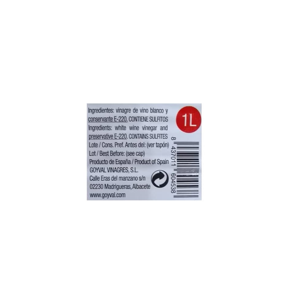 Vinagre de vino blanco Darro (2 x 1 L) - Miniatura 2