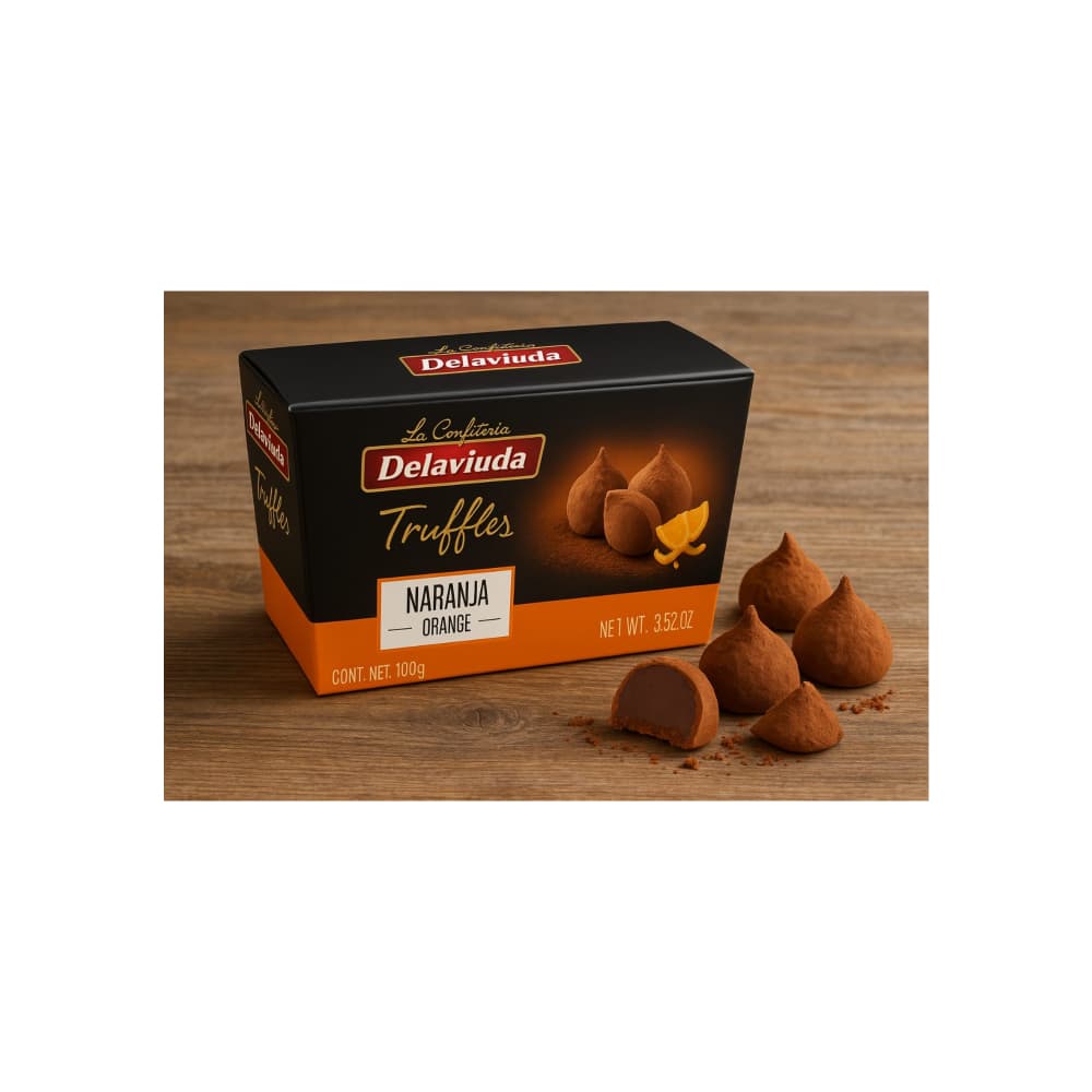 Trufas de chocolate con sabor a naranja Delaviuda (100 g / 3.52 oz) - Miniatura 4