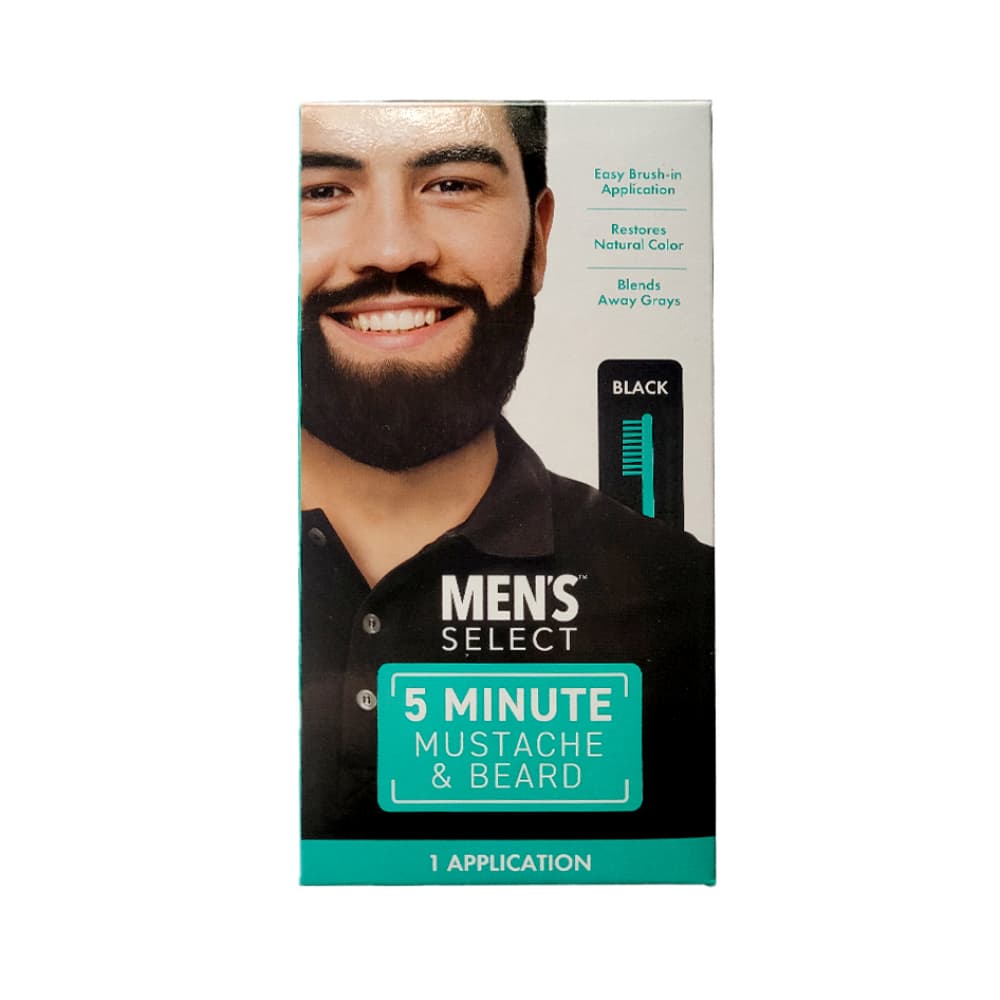 Tinte de bigote y barba para hombres. Color negro (15 ml / 0.5 fl. oz) - Imagen 1
