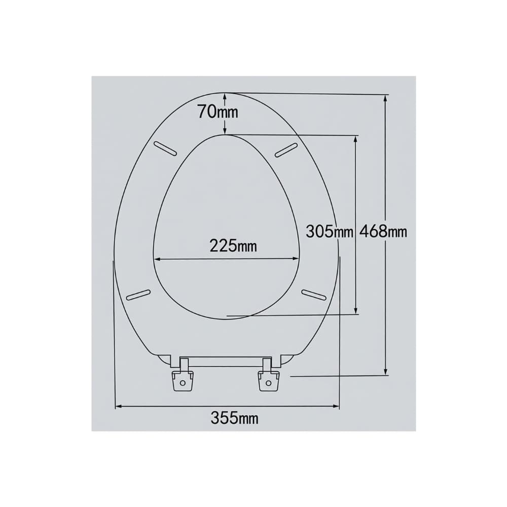 Cubierta para asiento de inodoro de 17 pulgadas blanca TOYO (1 U) - Miniatura 4