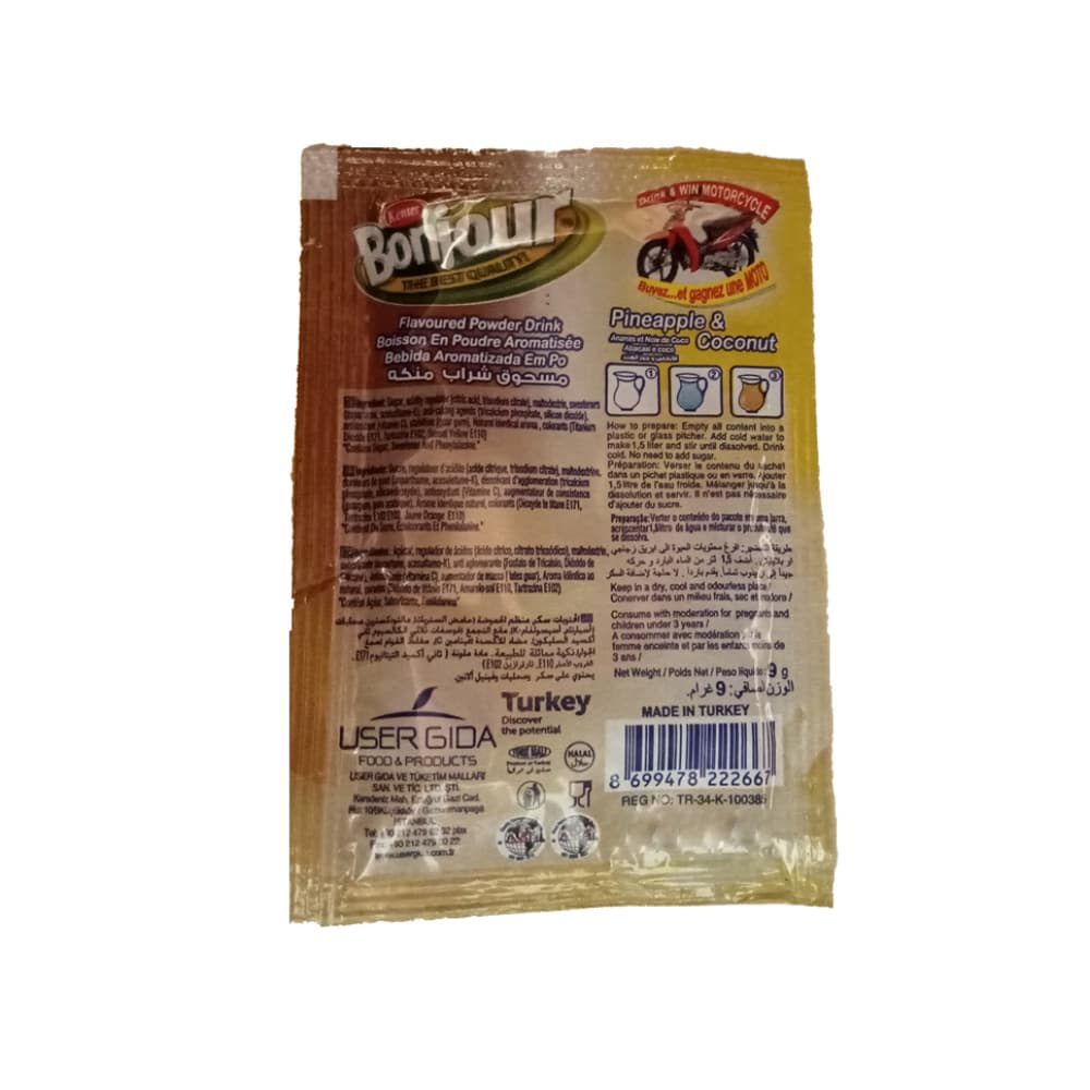 Refresco instantáneo sabor piña y coco Bonjour (9 g) - Miniatura 2