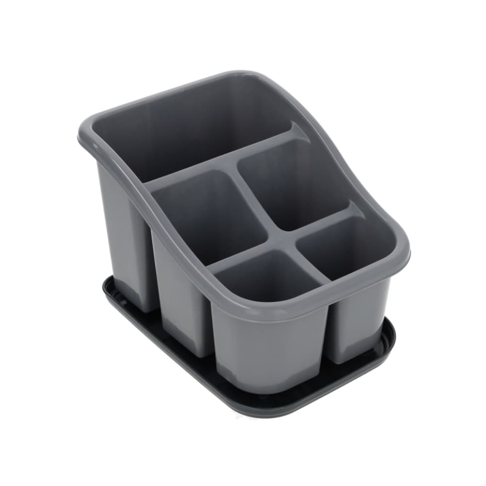 Organizador plástico con bandeja para cubiertos Dunya - Imagen 1