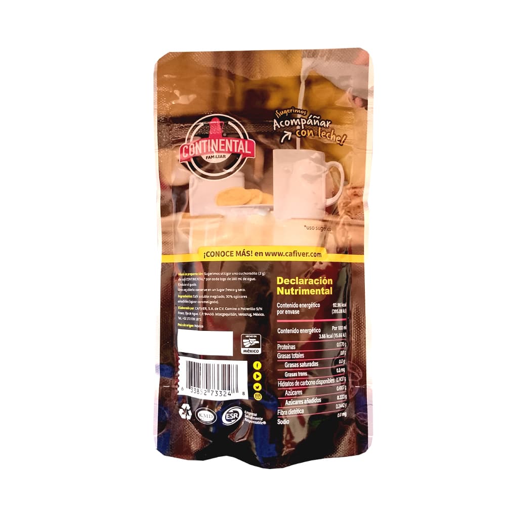 Café soluble mezclado Continental (28 g) - Miniatura 3