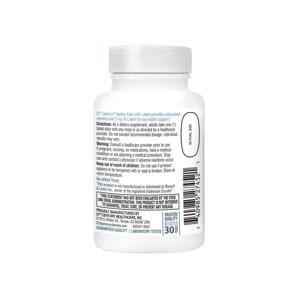 Ojos sanos. Luteína y antioxidantes 21st Century (60 tabletas) - Miniatura 2