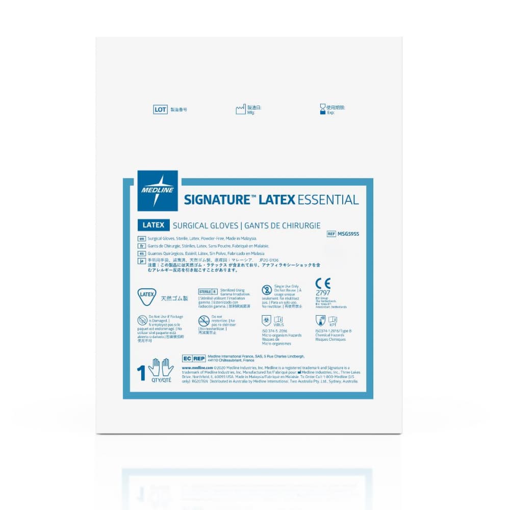 Guantes quirúrgicos talla 7.5 (1 par) - Imagen 1