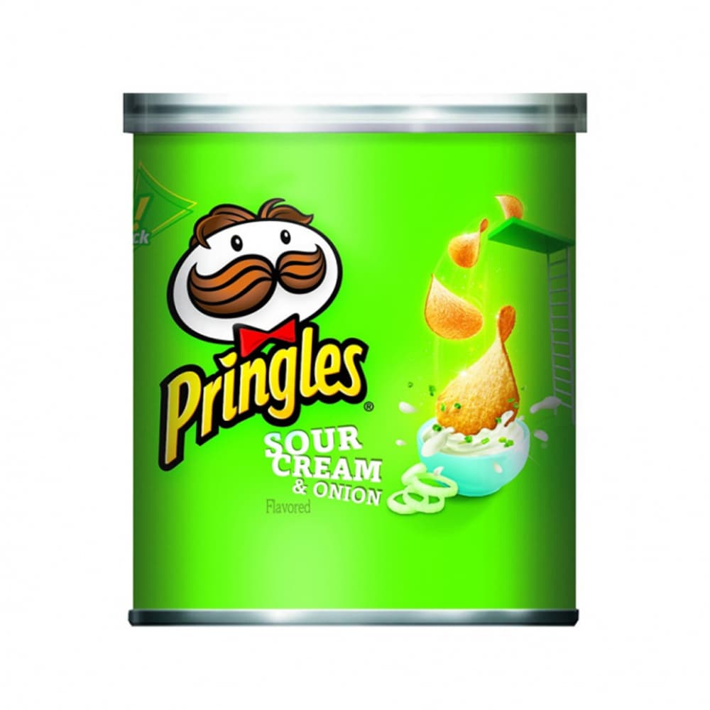 Papas sabor crema agria y cebolla Pringles (40 g / 1.41 oz) - Imagen 1