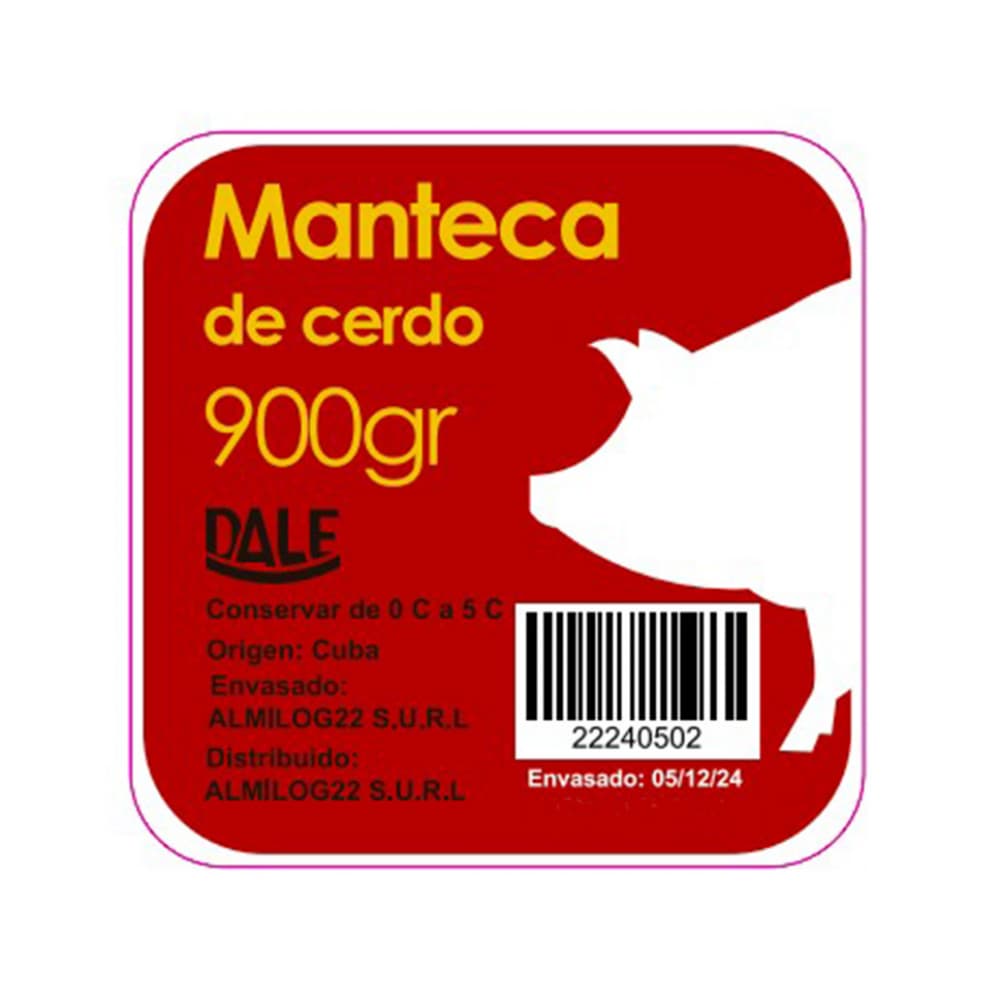 Manteca de cerdo Dale (900 g / 1.98 lb) - Miniatura 2