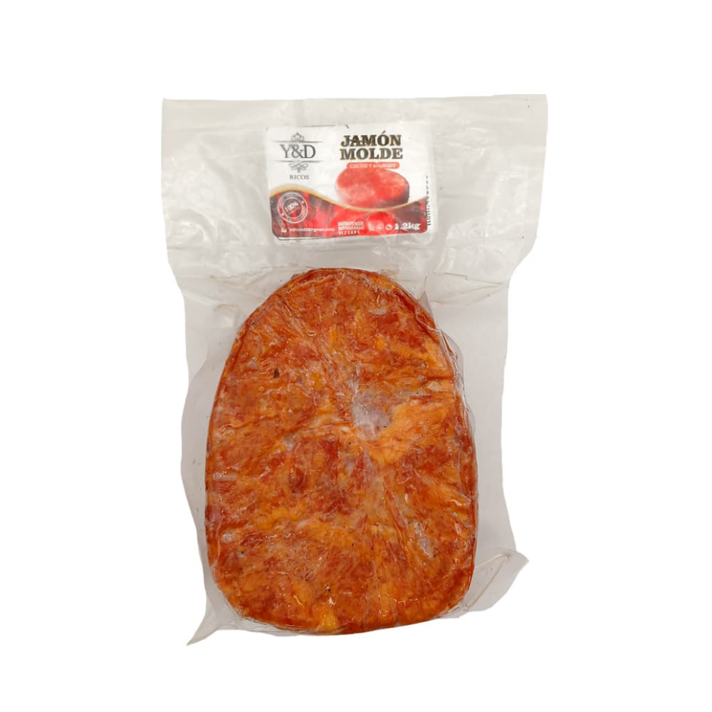 Jamón de molde ovalado cocido y ahumado Y&D Ricos (1 kg / 2.2 lb) - Imagen 1