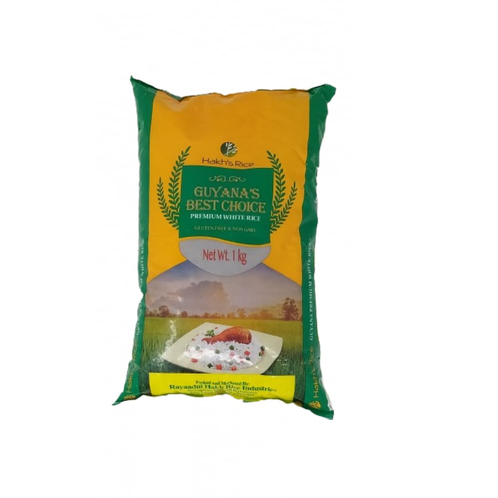 Arroz blanco premium de Guyana Hakh'Rice (1 kg / 2.2 lb) - Imagen 1