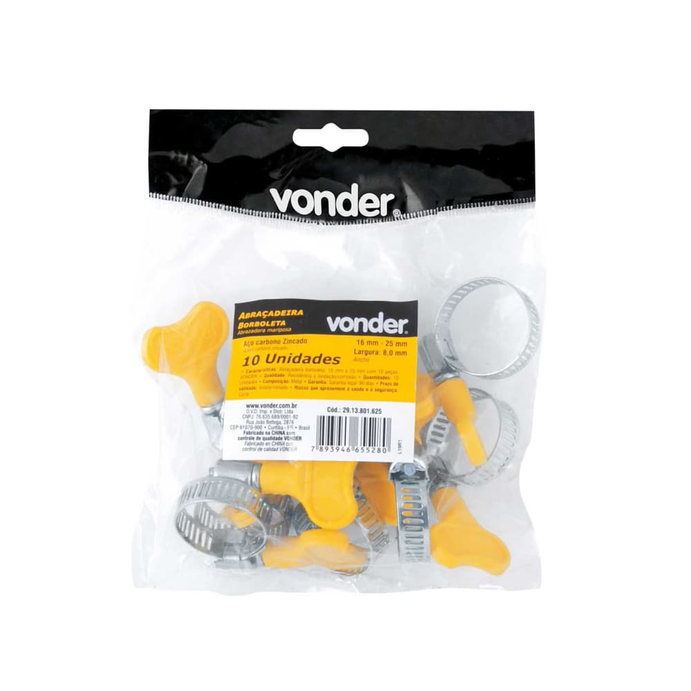 Abrazadera de mariposa de 16 mm a 25 mm Vonder (100 U) - Imagen 1