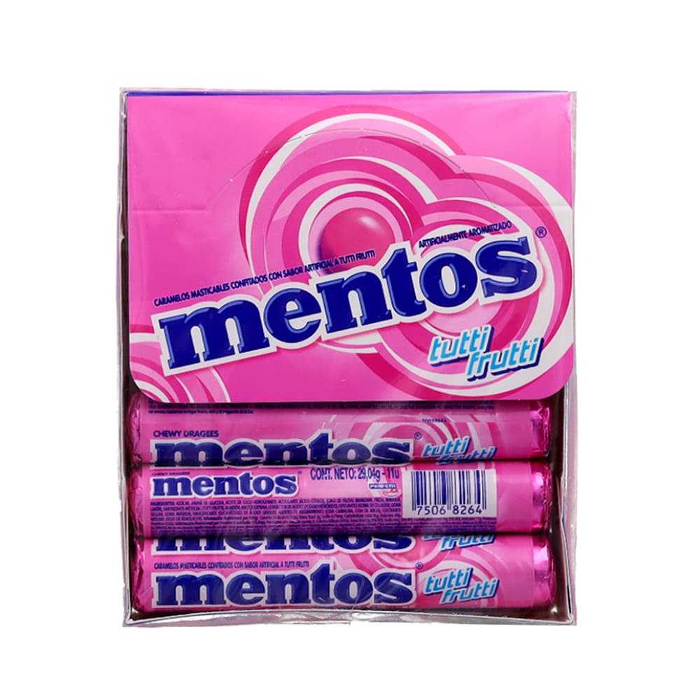 Caramelos masticables con sabor tutti frutti Mentos (406.56 g / 14.34 oz) - Miniatura 4