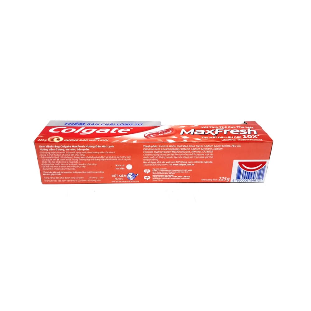Cepillo de dientes para adultos + Pasta dental Icy Peach Max Fresh Colgate (225 g / 7.93 oz) - Miniatura 2