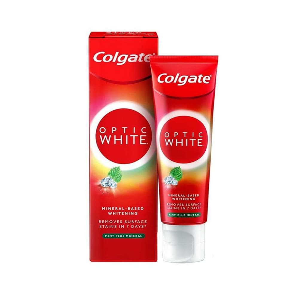 Pasta dental sabor a menta Mint Plus Mineral Optic White Colgate (100 g / 3.52 oz) - Imagen 1