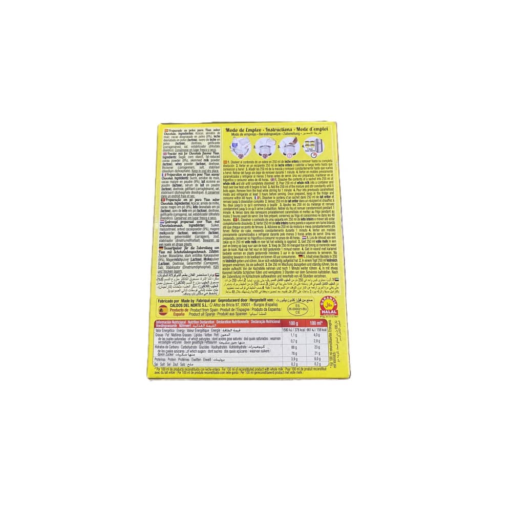 Flan sabor chocolate Calnort (130 g / 4.59 oz) - Miniatura 3