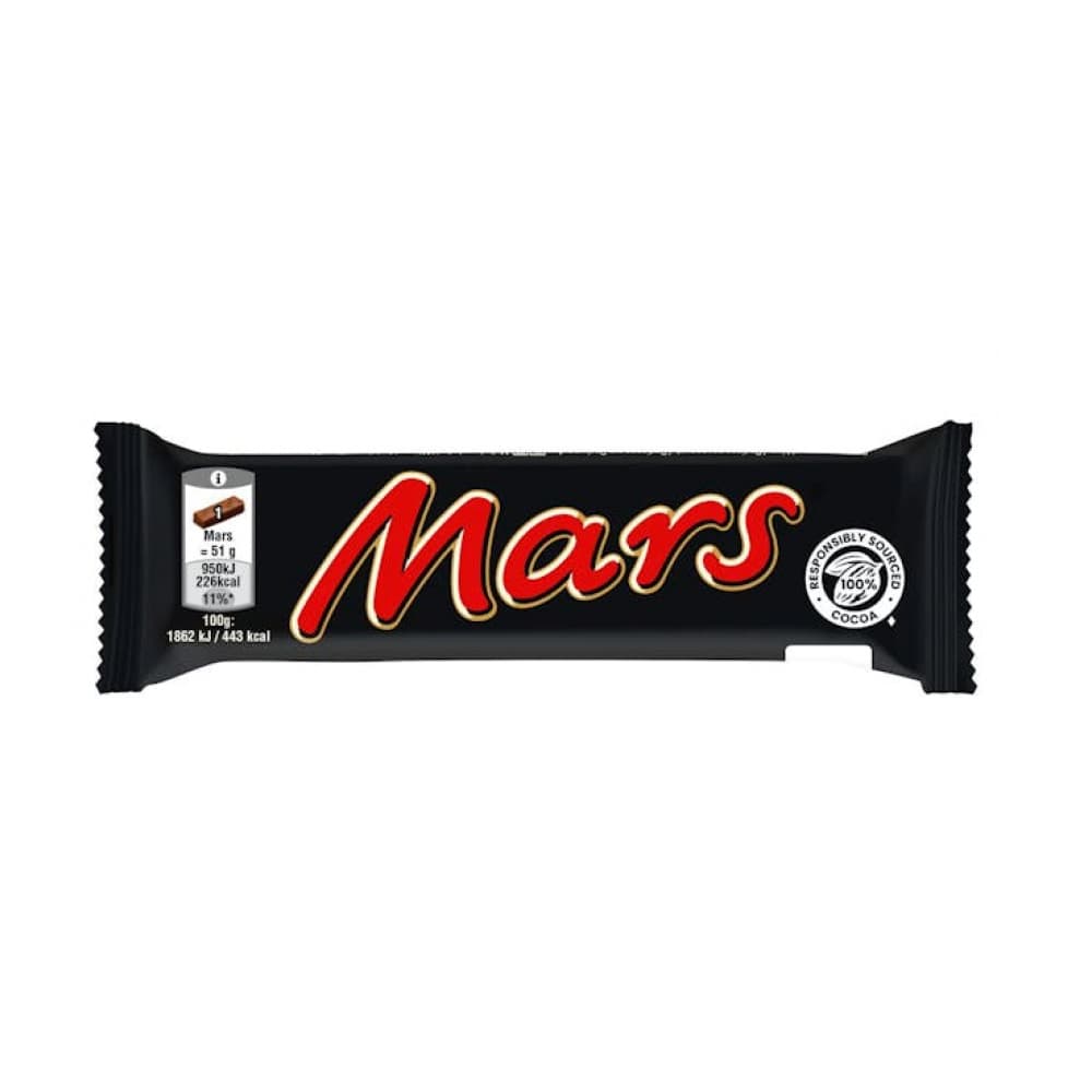 Barra de chocolate Mars (51 g / 1.8 oz) - Imagen 1