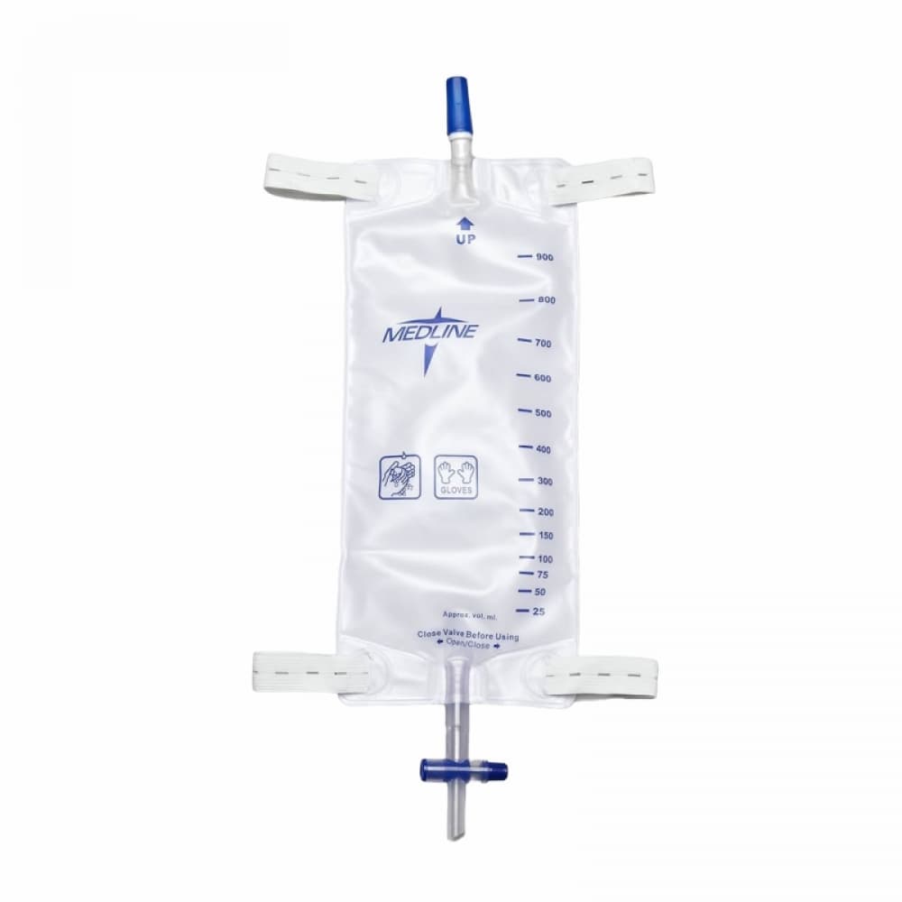 Bolsa colectora de orina con tela en la parte posterior para la pierna L 900 ml / 32 oz - Miniatura 1